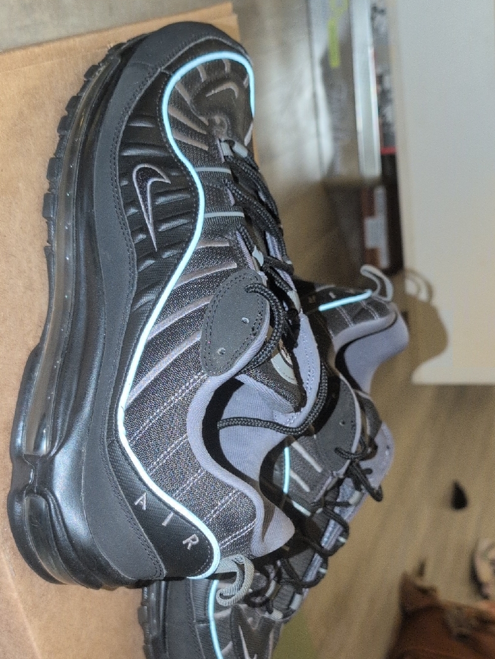 Nike Men's Air Max 98 "Black Smoke Grey" Sneakers CI3693-002 – Men's Size 12